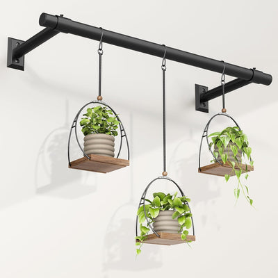 Soporte colgador plantas interiores 48" barra 1"