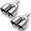 Puntas dobles escape acero inox 2.5x3.5pulg
