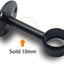 8 Soportes Barra Cortina Acero Inox Negro Mate