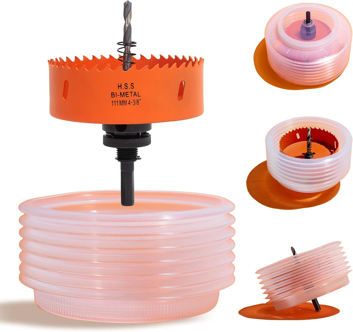 Sierra corona 4-3/8 pulg para luces empotradas y madera