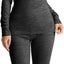 Conjunto capa base lana merino mujer para esquí