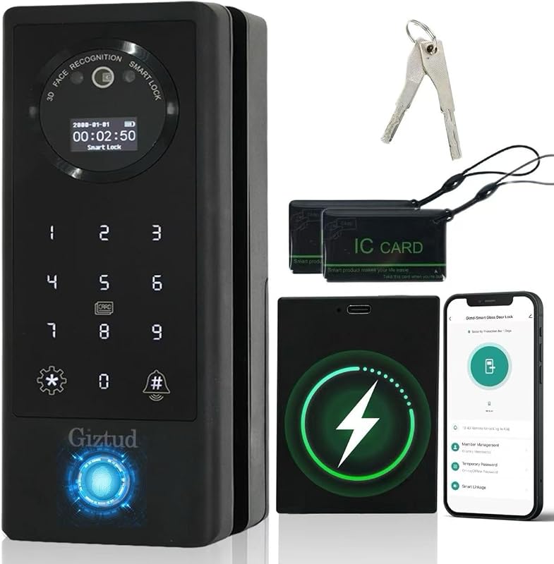 Cerradura puerta corredera con huella y teclado