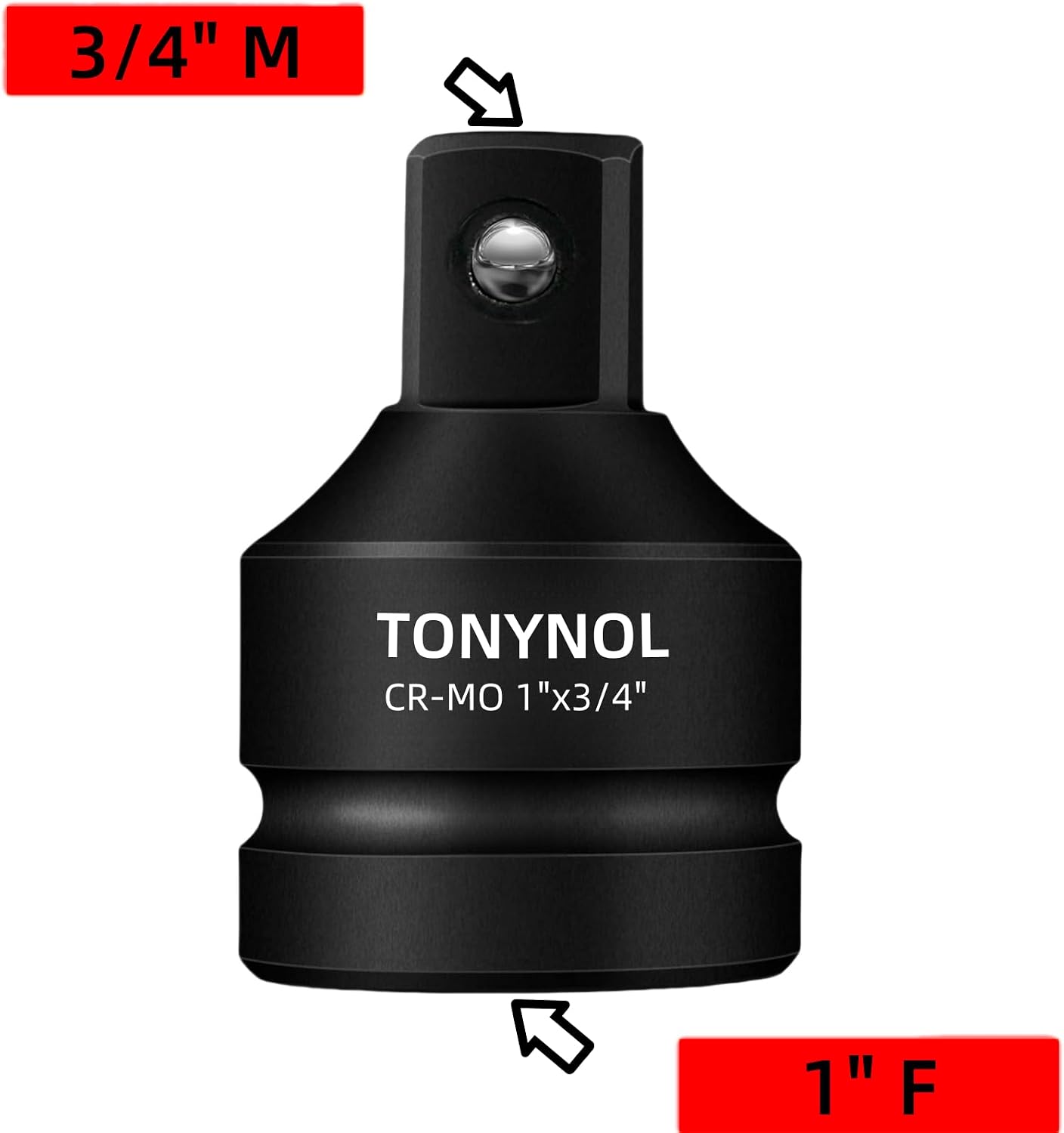 Adaptador enchufe impacto 1" F a 3/4" M acero Cr-Mo