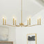 Candelabro dorado de latón 8 luces 44" para comedor