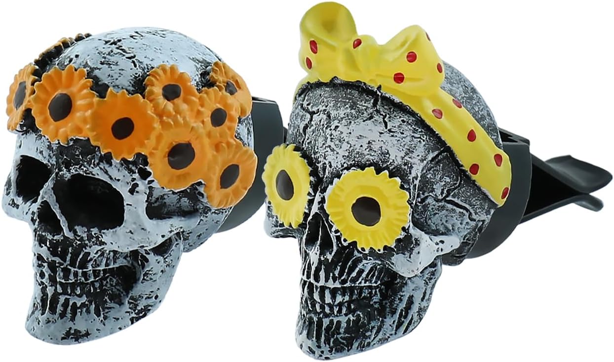 Ambientador coche calavera girasol margarita 2uds