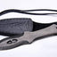 Cuchillo deportivo forjado a mano con funda cuero negro