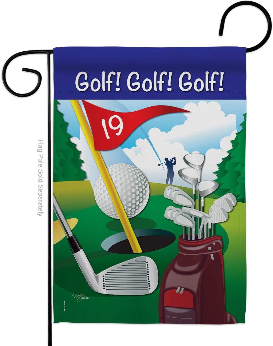 Bandera jardín vertical golf 13x18.5pulg multicolor