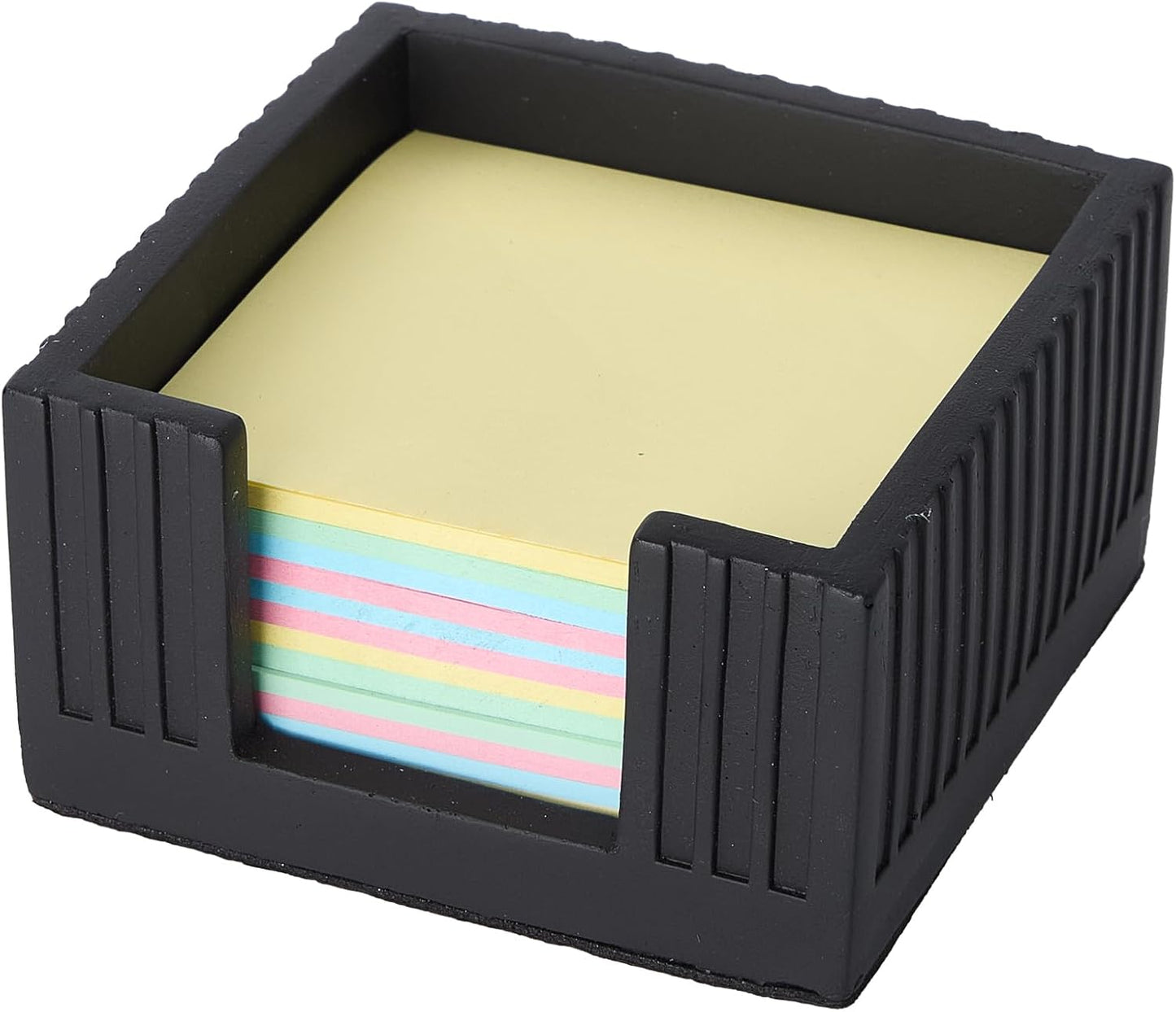 Soporte notas adhesivas cemento 3.6x3.6" escritorio negro