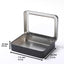 12 Latas Metal Rectangulares Tapas Transparentes 4.5x3.3"