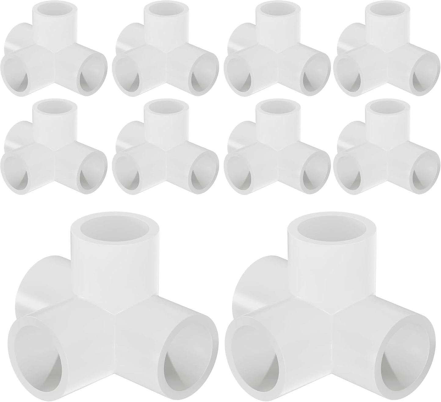 Conector PVC 90 grados 4 vías 10 pzas para bricolaje