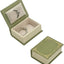 Caja anillo terciopelo vintage con bisagras verde