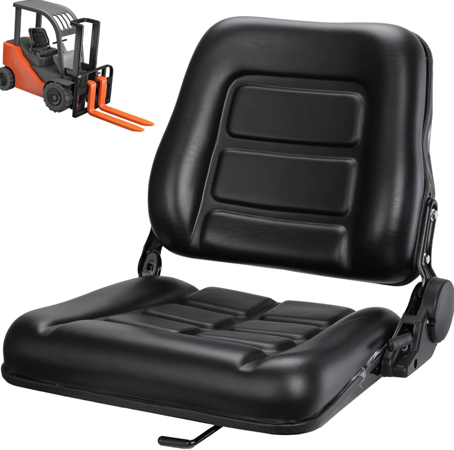 Asiento plegable montacargas cuero relleno esponja