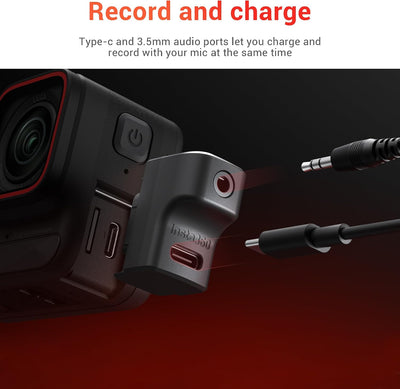 Adaptador micrófono Insta360 tipo C y audio externo 0.138pulg