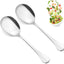 2 Cucharas Acero Inox 8pulg Bufé Utensilio Metal Plateado