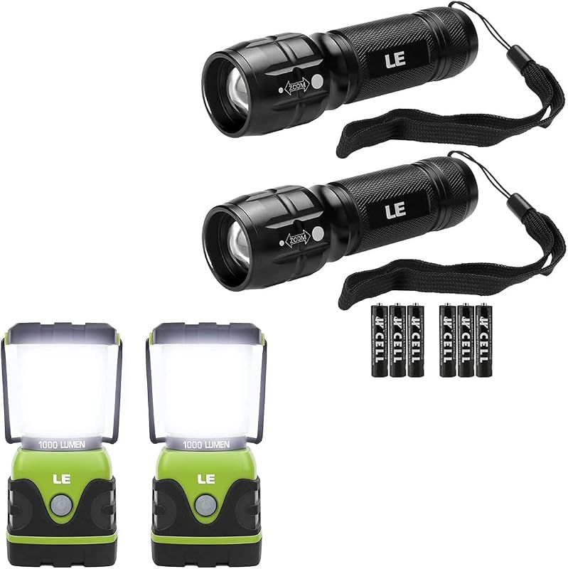 Pack linterna LED 1000 lúmenes portátil batería