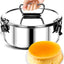 Sartén acero inox con tapa 1.5qt molde pudín cupcakes