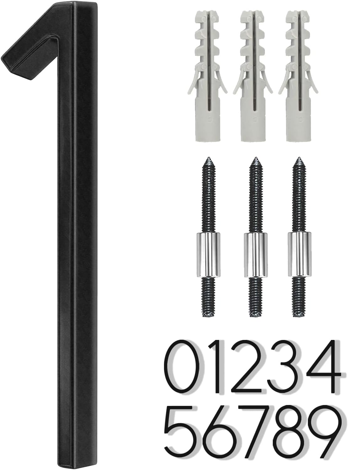 Número casa acero inox 5pulg moderno para puerta garaje