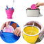 Vaso plegable silicona expandible portátil rosa