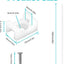 Kit 55 soportes bridas cable 6pulg base sillín roscada blanco