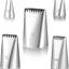 Set 5 puntas tuberías tejido acero inox trenzadas pastelería