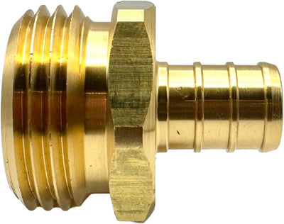 Adaptador manguera jardín latón púa PEX 1/2 y conector GHT 3/4