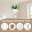 Colgador pared macramé blanco 35pulg set 6