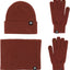 Conjunto 3en1 bufanda sombrero guantes invierno con forro polar