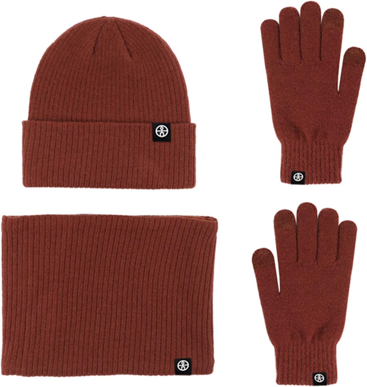 Conjunto 3en1 bufanda sombrero guantes invierno con forro polar
