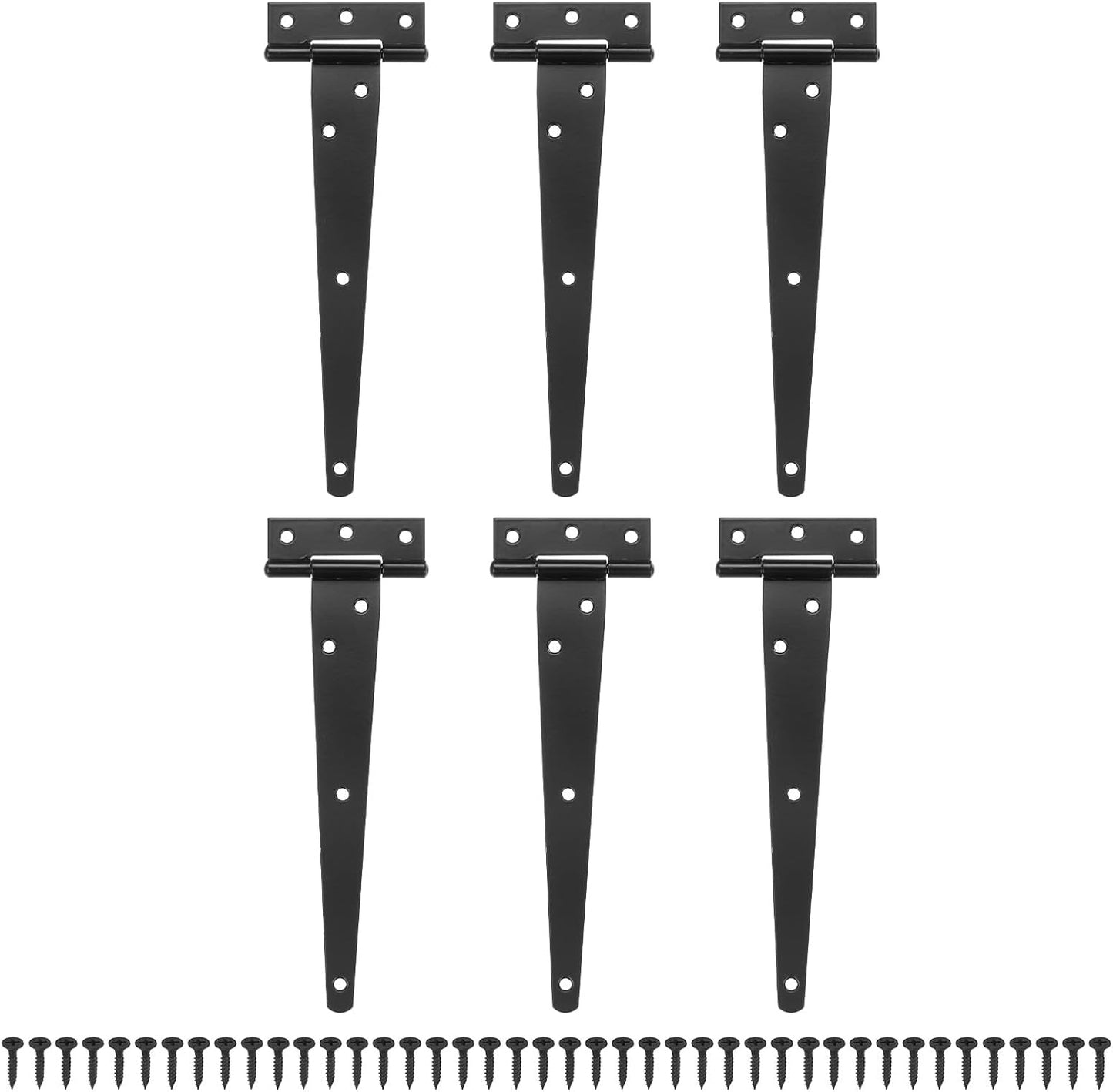 6 Bisagras Hierro Puerta Cobertizo 8pulg Correa T