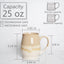 Taza Cerámica 25oz para Café Té Oficina Hogar Gris