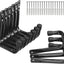 Ganchos almacenamiento garaje perchas J negro pack 10