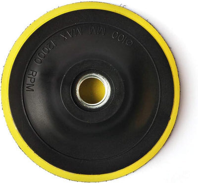 Almohadillas respaldo gancho bucle 4pulg rosca 5/8-11 lijado 2pzas