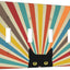 Placa interruptor arcoíris boho decorativa baño 4 gang