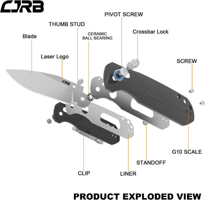 Cuchillo EDC acero AR-RPM9 2.95pulg mango micarta verde