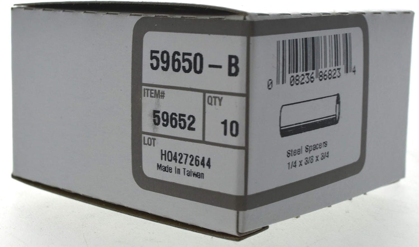 Espaciador acero sin costura 1/4x3/8x3/4 pulg set 10 plateado
