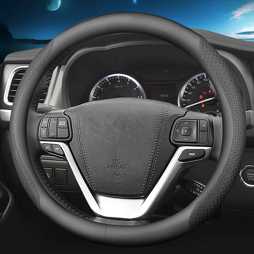 Funda cuero napa volante Chevy negro