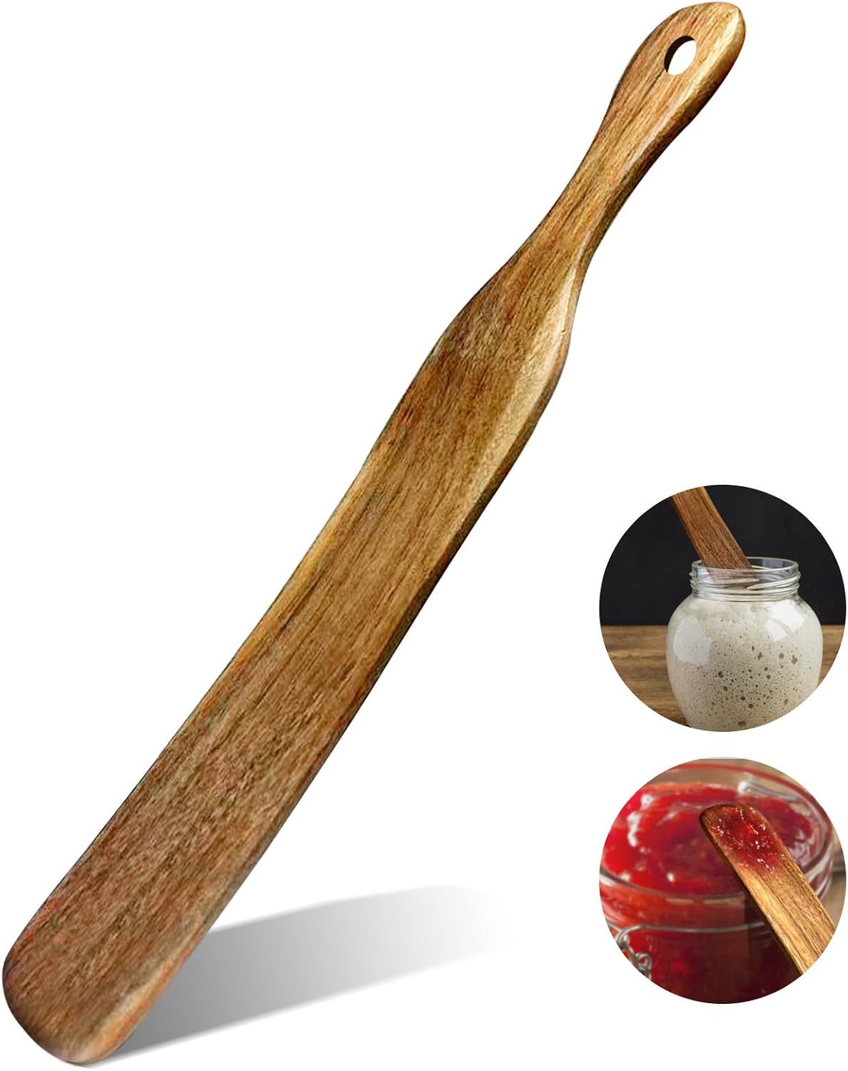 Espátula masa madre 11pulg madera acacia antiarañazos