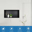Niche ducha 24x12" estante acero inox negro mate