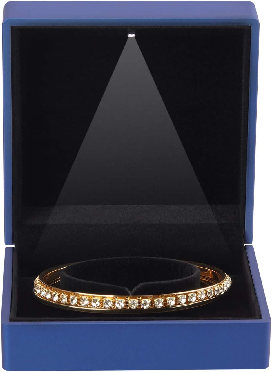 Caja regalo pulsera LED terciopelo azul
