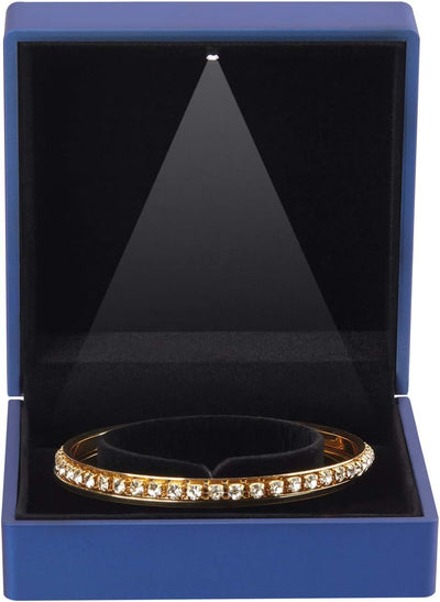 Caja regalo pulsera LED terciopelo azul