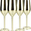 Copas champán acero inox 8oz set 4 color dorado reutilizables
