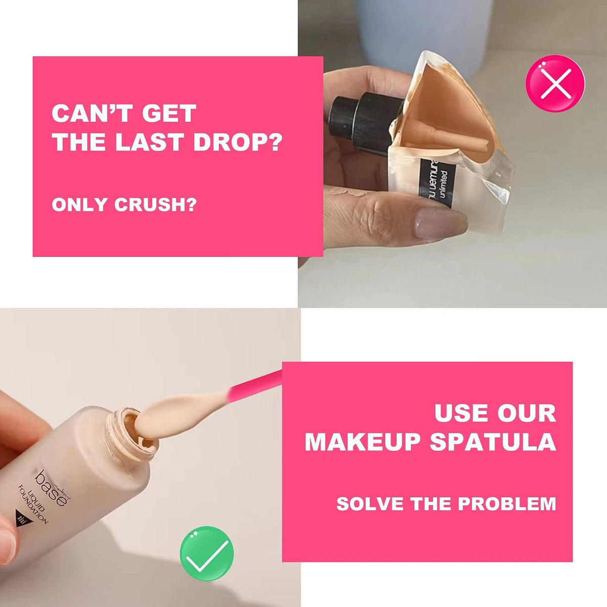 4 Espátulas belleza maquillaje y loción con tarro