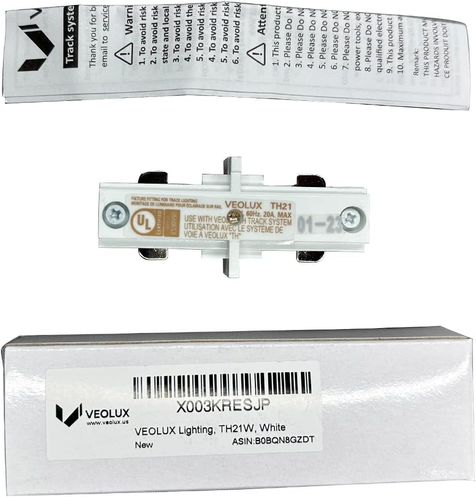 Iluminación H Track conector blanco UL