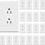 Toma corriente decorativa blanca pared 15A/125V