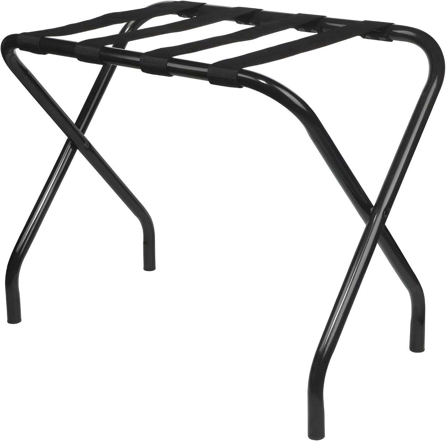 Soporte plegable metal negro con cinturones nailon