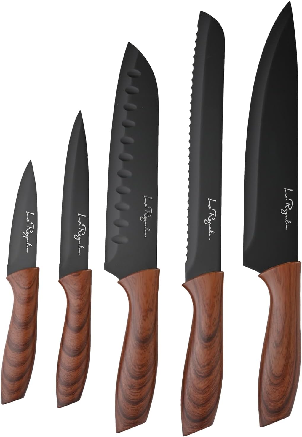 Set 5 Cuchillos Cocina con Soporte Magnético Chef Pan Santoku