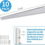 10 Soportes alambre ajustables 15" estantería doble blanco
