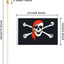 Bandera Jolly Roger con poste madera 12 pzas