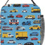Fiambrera coches azul reutilizable aislada para niños