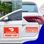 Set 3 imanes coche reflectantes resistente rojo